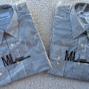 Mili Designs 2 Pack NWOT PP Petite Striped Long Sleeve Button Shirt